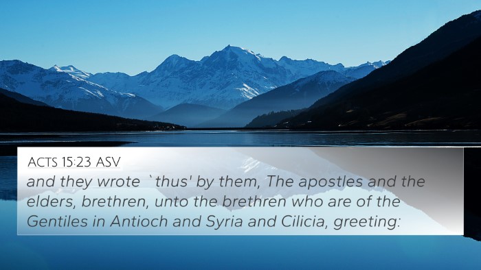 Acts 15:23 ASV Bible Verse Image