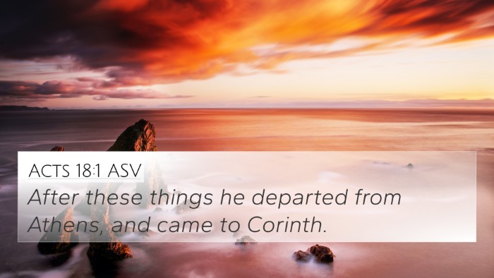 Acts 18:1 ASV Bible Verse Image