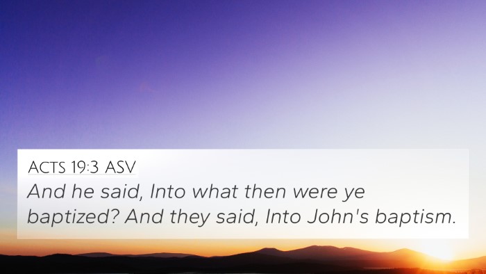 Acts 19:3 ASV Bible Verse Image