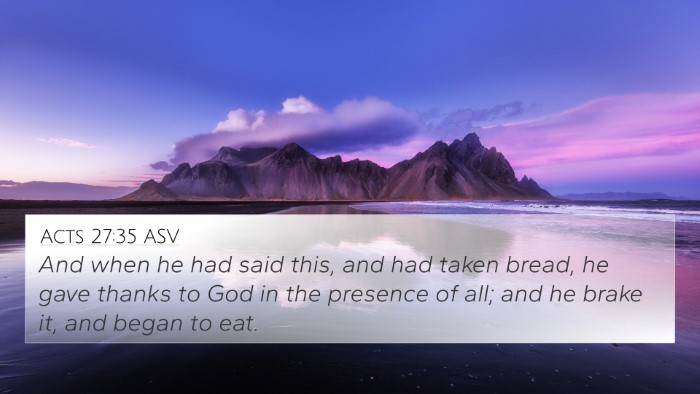 Acts 27:35 ASV Bible Verse Image