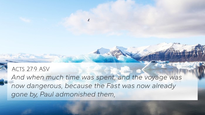 Acts 27:9 ASV Bible Verse Image
