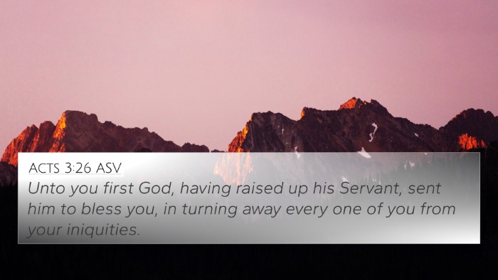 Acts 3:26 ASV Bible Verse Image