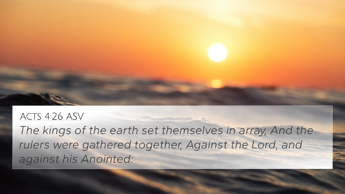 Acts 4:26 ASV Bible Verse Image