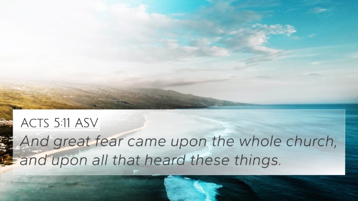 Acts 5:11 ASV Bible Verse Image