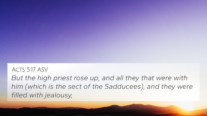 Acts 5:17 ASV Bible Verse Image