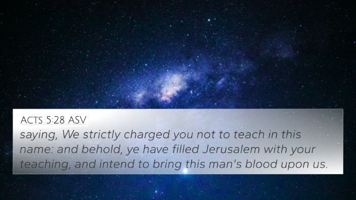 Acts 5:28 ASV Bible Verse Image