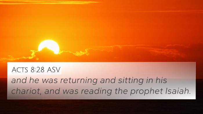 Acts 8:28 ASV 4K Wallpaper - and he was returning and sitting in his chariot, - 4K Wallpaper Bible Verse