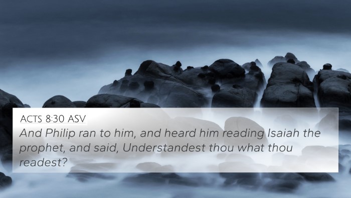 Acts 8:30 ASV Bible Verse Image