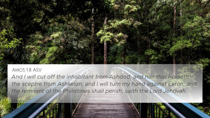 Amos 1:8 ASV Bible Verse Image