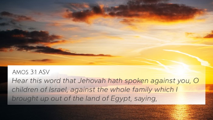 Amos 3:1 ASV Bible Verse Image