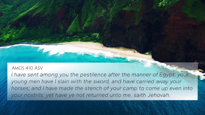Amos 4:10 ASV Bible Verse Image