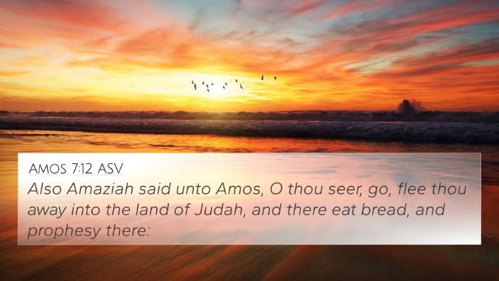 Amos 7:12 ASV Bible Verse Image