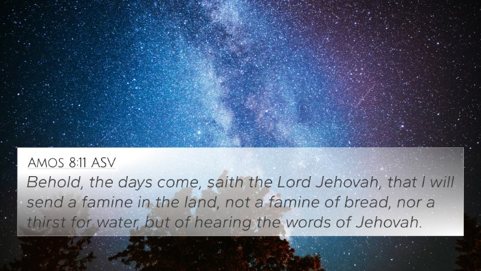 Amos 8:11 ASV Bible Verse Image
