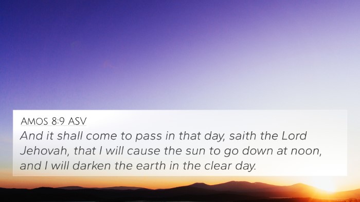 Amos 8:9 ASV Bible Verse Image