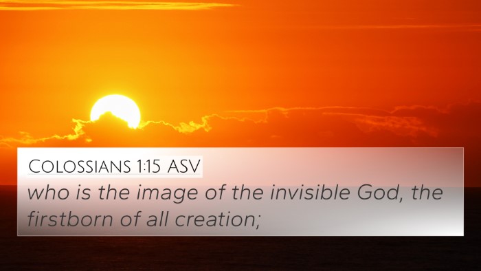 Colossians 1:15 ASV Bible Verse Image