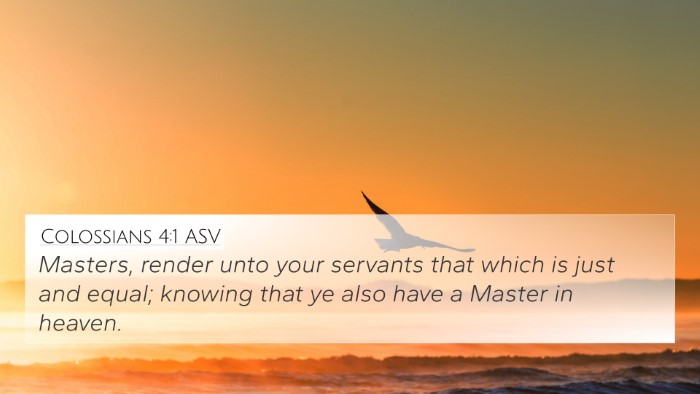 Colossians 4:1 ASV Bible Verse Image