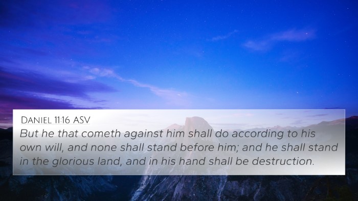 Daniel 11:16 ASV Bible Verse Image