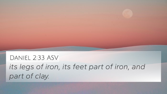 Daniel 2:33 ASV Bible Verse Image