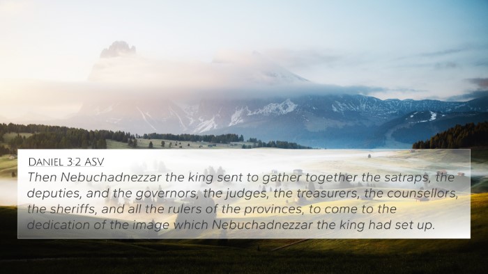 Daniel 3:2 ASV Bible Verse Image