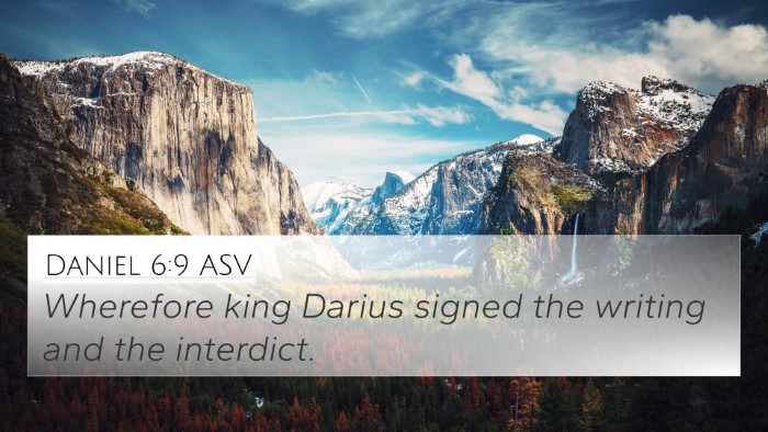 Daniel 6:9 ASV Bible Verse Image