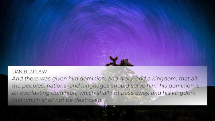 Daniel 7:14 ASV Bible Verse Image