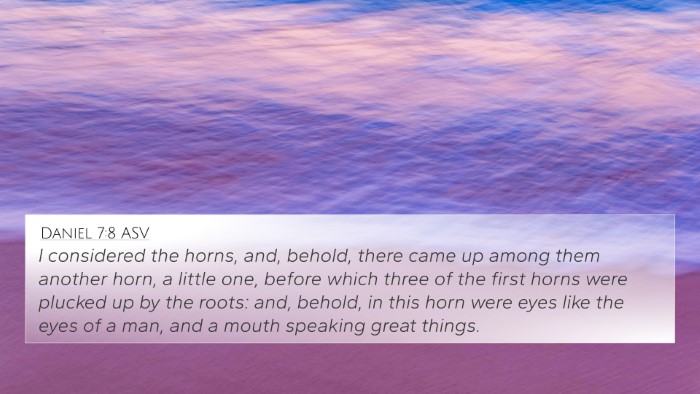 Daniel 7:8 ASV Bible Verse Image