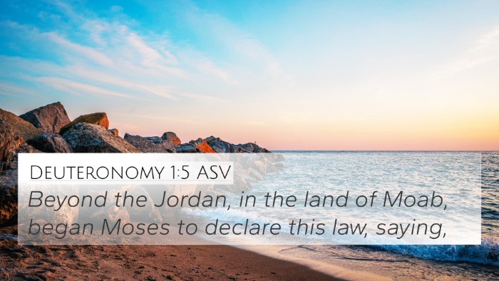Deuteronomy 1:5 ASV Bible Verse Image