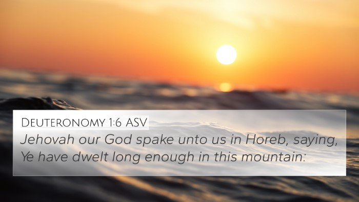 Deuteronomy 1:6 ASV Bible Verse Image