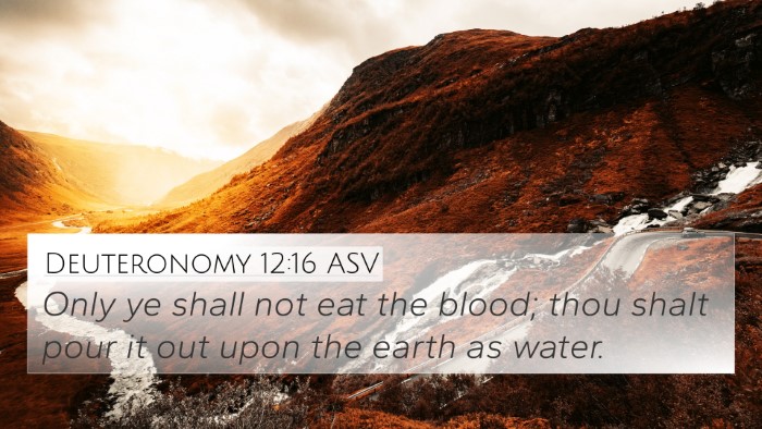 Deuteronomy 12:16 ASV Bible Verse Image