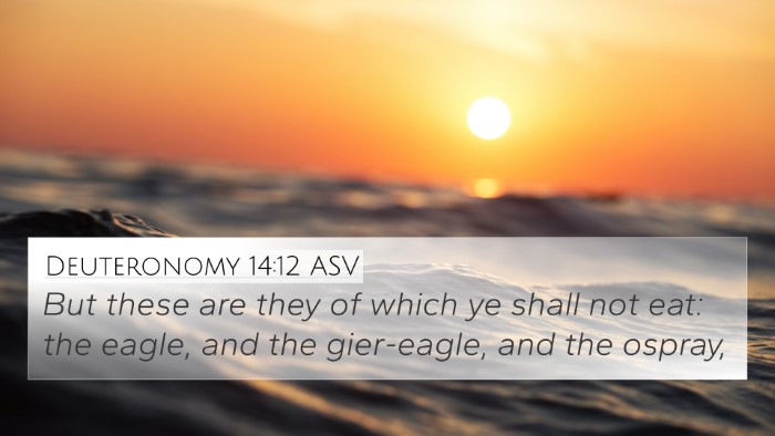 Deuteronomy 14:12 ASV Bible Verse Image