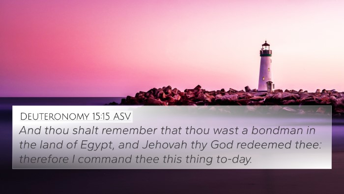 Deuteronomy 15:15 ASV Bible Verse Image