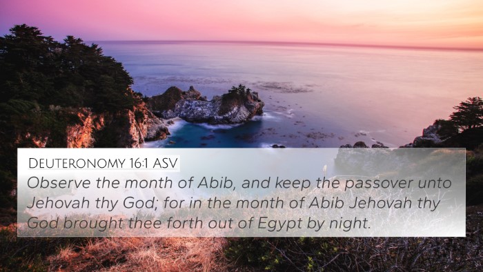 Deuteronomy 16:1 ASV Bible Verse Image
