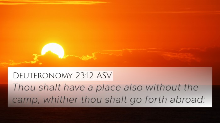 Deuteronomy 23:12 ASV 4K Wallpaper - Thou shalt have a place also without the camp, - 4K Wallpaper Bible Verse