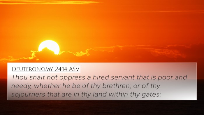 Deuteronomy 24:14 ASV Bible Verse Image