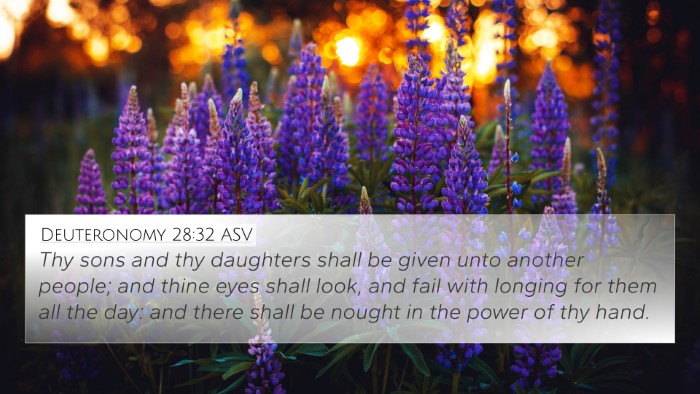 Deuteronomy 28:32 ASV Bible Verse Image