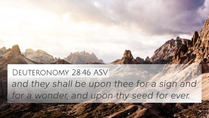 Deuteronomy 28:46 ASV 4K Wallpaper - and they shall be upon thee for a sign and for a - 4K Wallpaper Bible Verse
