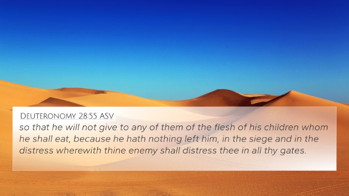 Deuteronomy 28:55 ASV 4K Wallpaper - so that he will not give to any of them of the - 4K Wallpaper Bible Verse