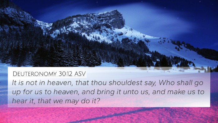 Deuteronomy 30:12 ASV Bible Verse Image