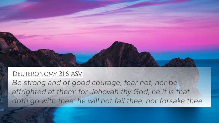 Deuteronomy 31:6 ASV Bible Verse Image