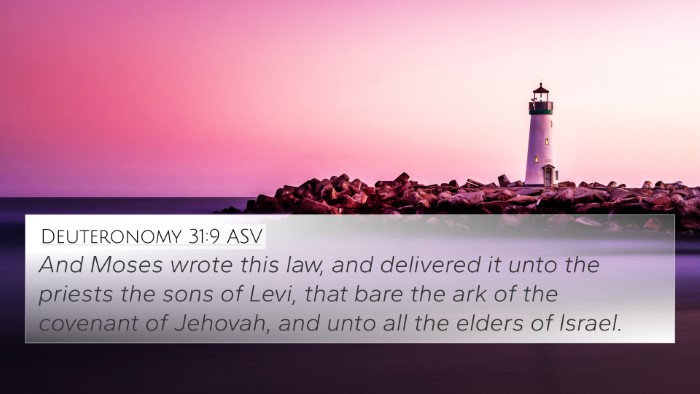 Deuteronomy 31:9 ASV Bible Verse Image