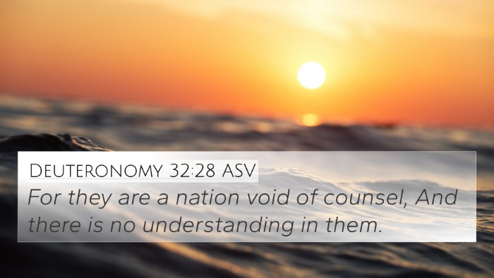 Deuteronomy 32:28 ASV Bible Verse Image