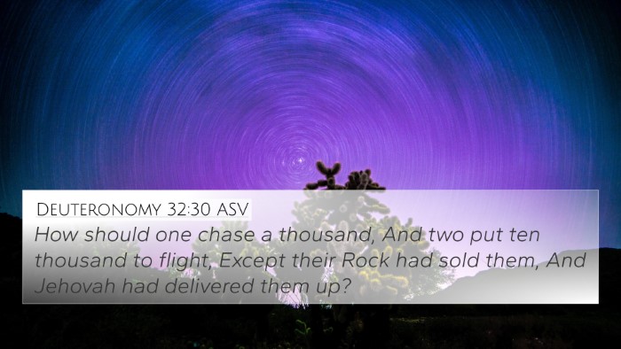 Deuteronomy 32:30 ASV Bible Verse Image