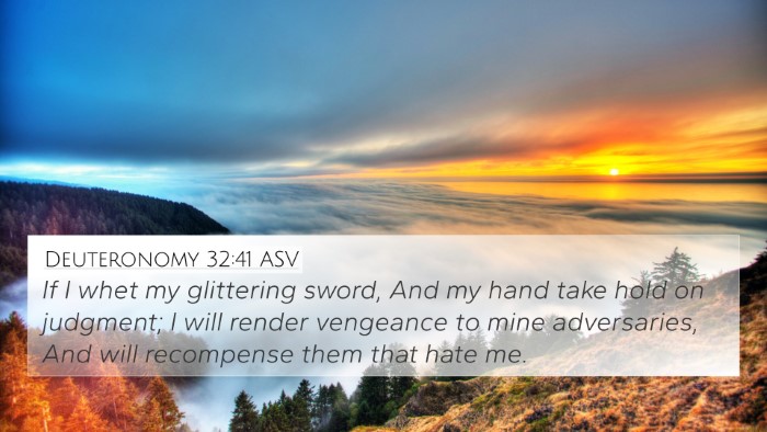 Deuteronomy 32:41 ASV 4K Wallpaper - If I whet my glittering sword, And my hand take - 4K Wallpaper Bible Verse