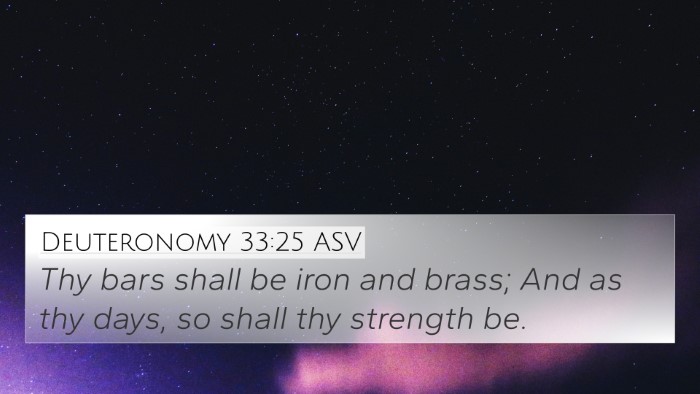 Deuteronomy 33:25 ASV Bible Verse Image
