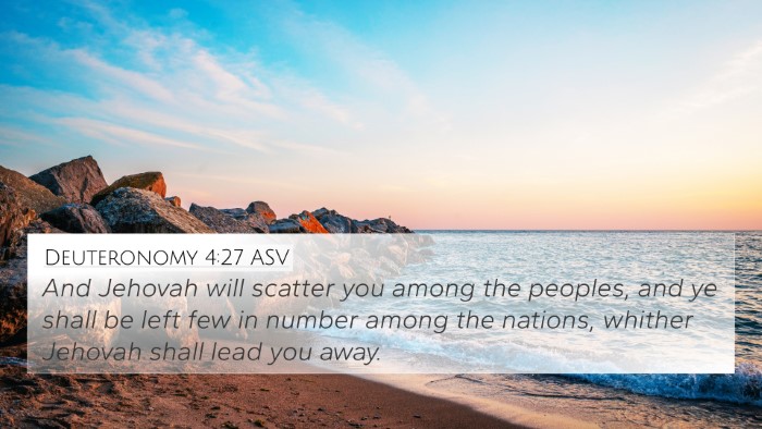 Deuteronomy 4:27 ASV Bible Verse Image