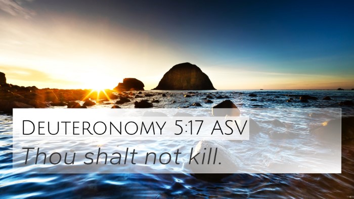 Deuteronomy 5:17 ASV Bible Verse Image