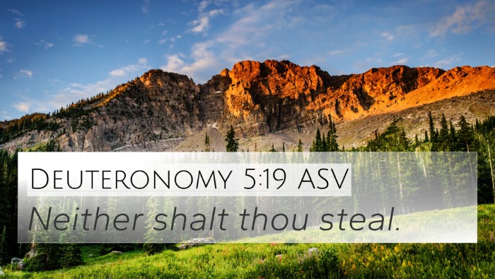 Deuteronomy 5:19 ASV 4K Wallpaper - Neither shalt thou - 4K Wallpaper Bible Verse