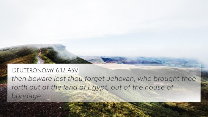 Deuteronomy 6:12 ASV Bible Verse Image
