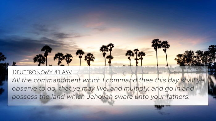 Deuteronomy 8:1 ASV Bible Verse Image