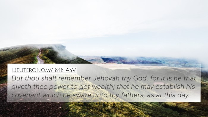 Deuteronomy 8:18 ASV Bible Verse Image